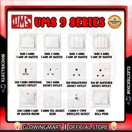 UMS Switches 9 Series Switch & Socket Outlet / Switches UMS SUIS SOKET - 9SERIES WHITE SIRIM & JKR
