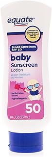 Equate Baby Sunscreen SPF 50 Compare to Coppertone Waterbabies by Equatw