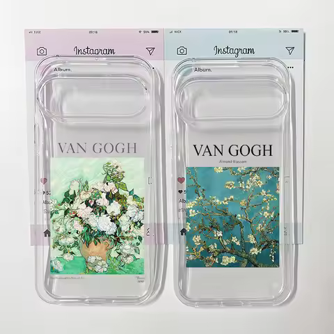 Retro Van Gogh Oil Painting Phone Case For Google Pixel 10 Pro XL 9 Pro 8 Pro 6 7A 6A 5G iris Flower
