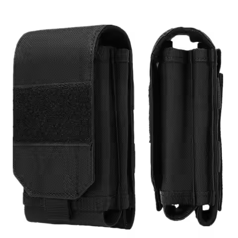 Double Molle Laser Cell Phone Pouch Tactical Belt EDC Pouch Holder Waist Accessories Bag Outdoor Cam