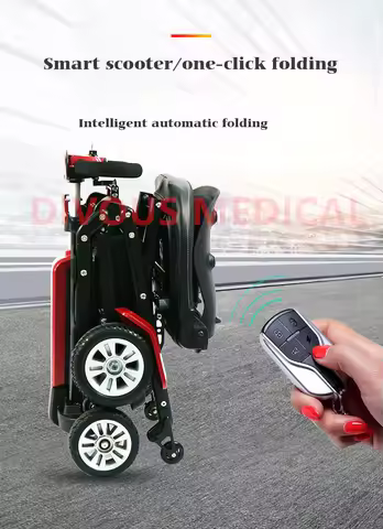 Travel 4-Wheel Mobility Scooter by DIVOUS Auto Folding Electric Scooter