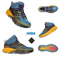 女裝size US4 to 11 HOKA ONE ONE Speedgoat mid 2 Gore-Tex/GTX/GORETEX Women's Hiking Shoes  COLOR: Provincial Blue_ Saffron