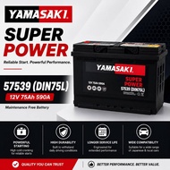 YAMASAKI MF CAR BATTERY DIN75 57539 BATERI KERETA TOYOTA HILUX REVO FORD RANGER VW PASST B7 GOLF MK5