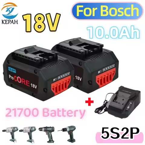 100% New 18V 10.0Ah power tool LiIon battery for Bosch suitable for tool BAT609 BAT618 GBA 21700 pow