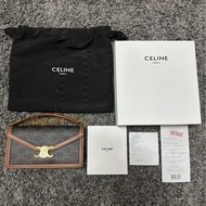 CELINE MARGO WOC 凱旋門老花鍊包/信封包