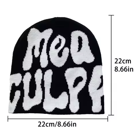 Y2K Knitted Hats Men's And Women's Jacquard Hats Outdoor Riding Europe And The United States Fashion