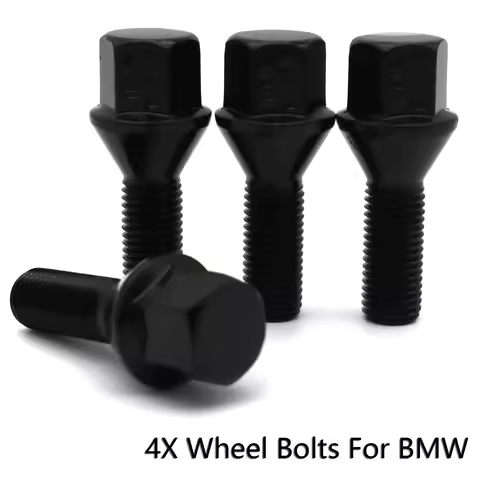 4x Car Alloy Wheel Bolts Lugs Nuts M12x1.5 17mm Hex Black For BMW 1 3 5 7 Series Z1 Z3 Z4 E81 E87 E4