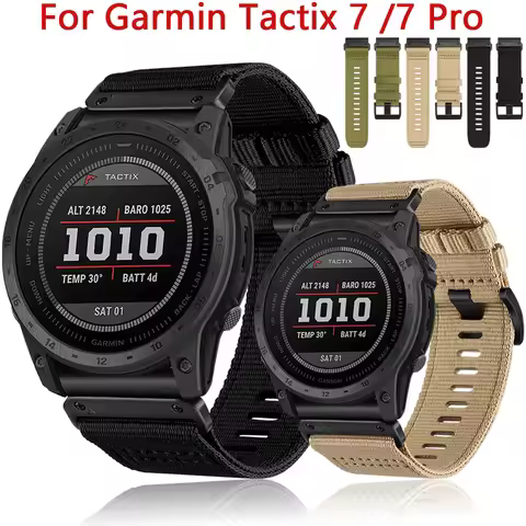 22mm 26mm Canvas Band For Garmin Tactix 7 7Pro Watch Strap Fenix 7 7X 6 6X Pro 5 5X Epix MK2 945 955