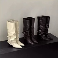 Baus Shoes ️ [1 SIZE UP] RETRO Style Pointed Toe Boots Women Boots for Women QC Products