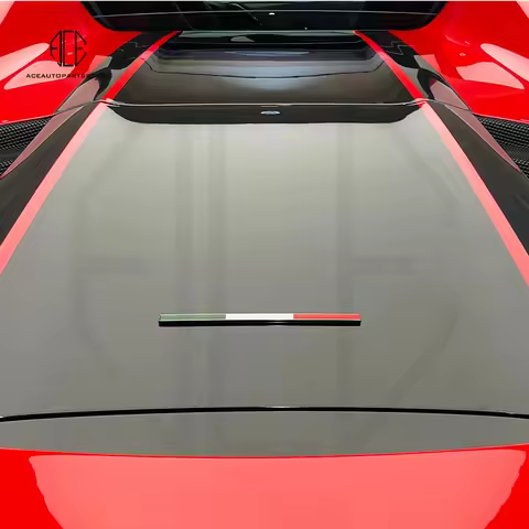For Ferrari F8 SF90 458 488 F12 812 430 Italian Flag Badge Emblem Rear Hood Car Sticker Side Skirt