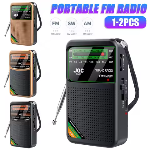 Portable Radio AM/FM/SW Pocket Radio Type-C Rechargeable Battery Supports Wired Earphone Emergency M