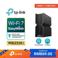 TP-Link Archer BE550 WiFi 7 BE9300 Tri-Band 5x 2.5G Ports Router with Multi-Link Operation (MLO) Eas