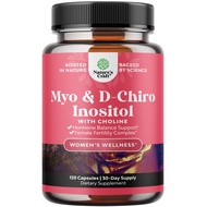 Myo-Inositol & D-Chiro Inositol Capsules - Choline Inositol Supplement for Cycle and Fertility Suppo