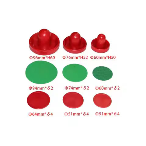 Air Hockey Pushers and Air Pucks for Game Tables, Great Goal Handles Paddles Replacement Accessories