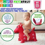 Bouncy Donkey Animal with Sounds Kiddie Inflatable Toys Jumping Horse Music Ride-On