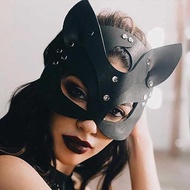 Black rabbit mask, rabbit cosplay, black cat, sexy bunny fox and halloween costume accessories