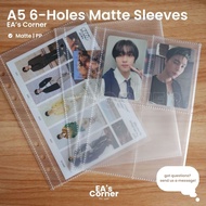 [EA's Corner] A5 6-Holes 6-Rings Matte Frosted Binder Refill Sleeves 4P 2P 1P Kpop Photocards TCG