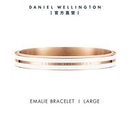 Daniel Wellington 手環 Emalie Infinite Bracelet-雋永雙色手環-三色任選(DW00400244)/ 玫瑰金x白/ L