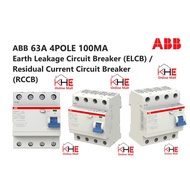 ABB 63A 4P 100mA ELCB RCCB