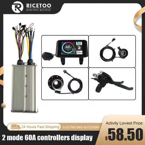60A Sinewave Dual Mode Controller 48V 52V 60V 72V Compatible1000W 1500W 2000W 3000W Hub Motor