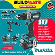 BUILDMATE Makita 40V XGT Reversible Cordless Hammer Driver Drill Concrete Chipping Gun Kit Set HP001