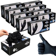 FINITEX Black Nitrile Disposable Medical Exam Gloves - Case of 1000 PCS 6mil Glove Powder-Free Latex-Free Gloves