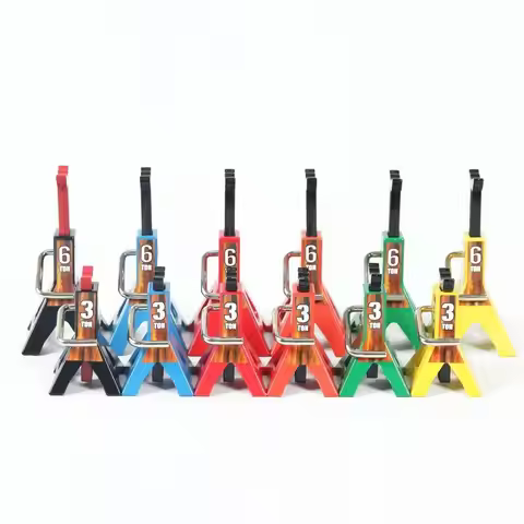 Model Parts Metal Jack Stands Height Adjustable Decoration Tool Simulation Jack Stands Lift Pair Rac