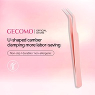 GECOMO False Eyelash Tweezers, Eyelash Tweezers, Eyelash Curler, Safe Stainless Steel Tweezers, Prec