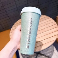 [Quality Assurance] Starbucks Cup Valentine's Day Mint Green Stainless Steel Portable Cup Simple Coffee Cup Insulation Mug -----Donghua Preferred Store XRC8