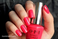 OPI Infinite Shine - A Red-Vival City สีแดงอมส้มสว่างสดใส Poppy red เปรี้ยวสุด แท้ 💯%
