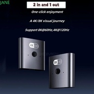 JANRY HDMI Splitter, Bidirectional High-definition HDMI Switch, Professional 4K@120HZ Two-In One-Out