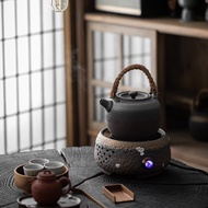 Ancient Method Tea Making Vessel Tea Making Stove Japanese Style Handle Teapot Stoneware Automatic E