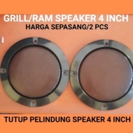 TUTUP SPEAKER 4 INCH GRILL RAM SPIKER 4 INC PELINDUNG SEPIKER SEPASANG - ERCHIARA SHOP
