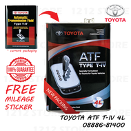 08886-81400 JAPAN 100% ORI TOYOTA ATF T-IV 4L AUTO GEAR OIL PROTON PERODUA KIA TYPE-IV T4 TYPE 4 T I