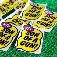 STICKER STP SUN OF GUN STICKER CUTTING