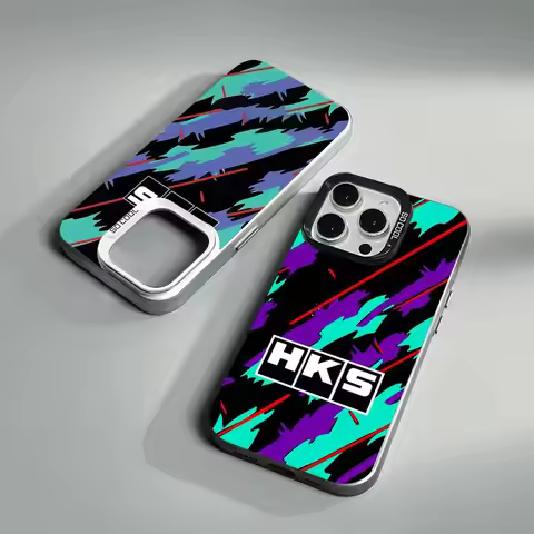Sports Car H-HKS JDM logo Phone Case for iPhone 17 16 Plus Pro Max 15 14 13 12 11 Matte Colorful Cov