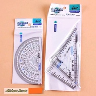 Little Frog Protractor 180 Degree Ruler / Semi Protector / Triangle Ruler 2PC TY-2012 Mathematic Sch
