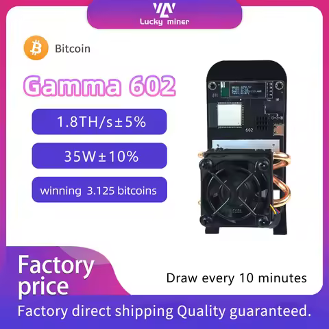 2026 upgraded gamma 602 1.7~1.8TH/S SHA256 Bitcoin Miner 20~35W Ultra Low Power Home Mining ASIC Cry