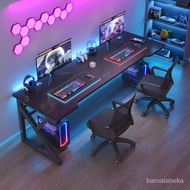 QM🍅 Two-Person Computer Desk Desktop Home Bedroom Modern Minimalist Gaming Table Desk Table and Chair Combination Set E-