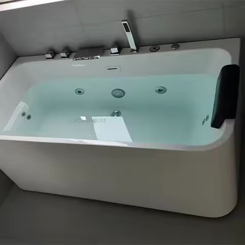 European Acrylic Jacuzzi Household Bathroom Adults Surf Massage Bathtub Creative Indoor Whirlpool Tu