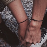 Serake - Black One Line Couple Bracelet Gelang Couple Gelang Tangan Perempuan
