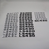 ES300 ES330 ES350 ES430 IS250 IS300 LS400 SC430 Emblem Car Sticker Rear Trunk Chrome Silver Black Lo