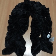Black Scarf Decorated With Sparkling Soft Insertable Very Beautiful ELLE Brand Length 31 Width 6