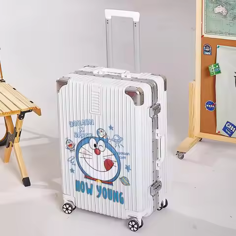 Suitcase Anime Doraemon Trolley Case Student Large Capacity Multifunctional Travel Boarding Box Cart