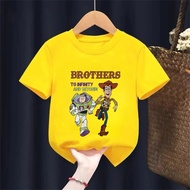 Disney Buzz Lightyear And Sheriff Woody Kids Casual T-Shirt-"Brothers To Endless And Farer!"