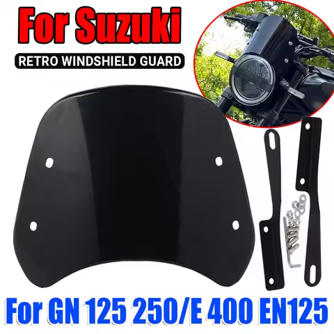For Suzuki GN 125 GN125 Intruder GN250 GN250E GN400 EN125 Accessories Retro Windscreen Windshield Wi