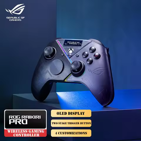 Asus Rog 2.4G Wireless Raikiri Pro Pc Gamepad Oled Game Controllers Versatile Connectivity Suitable 