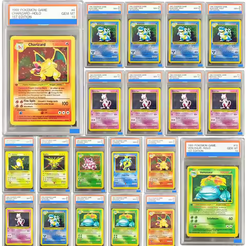 1999 POKEMON Card GAME 1ST EDITION CHARIZARD MEWTWO GYARADOS BLASTOISE HOLO Grade Gem Mint 10 Englis