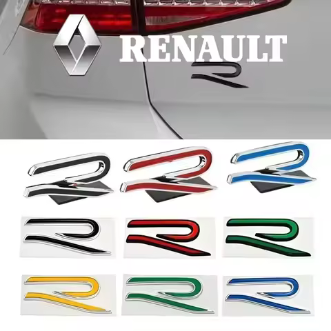New R Emblem Car Metal Body Tail Trunk Sticker Car Grill Badge Emblem For Volkswagen VW GTI Rline Po