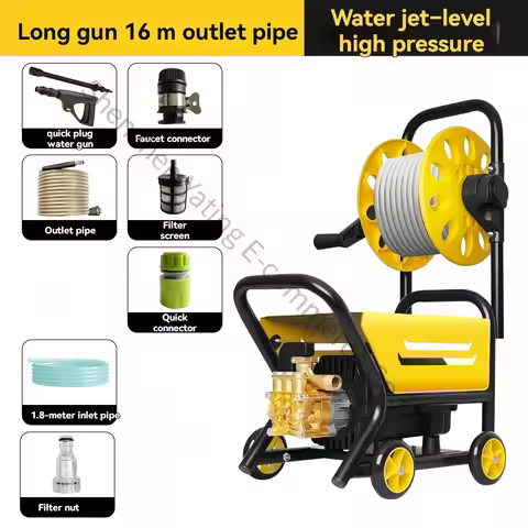 Car Washer High Pressure Car Washing Machine 220v High Pressure Water Gun Portable High Power Powerf